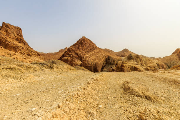 istock Landscape of a canyon in stone desert. 643442624