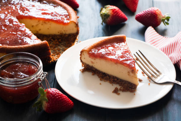 istock Portion of homemade cheesecake 643457490
