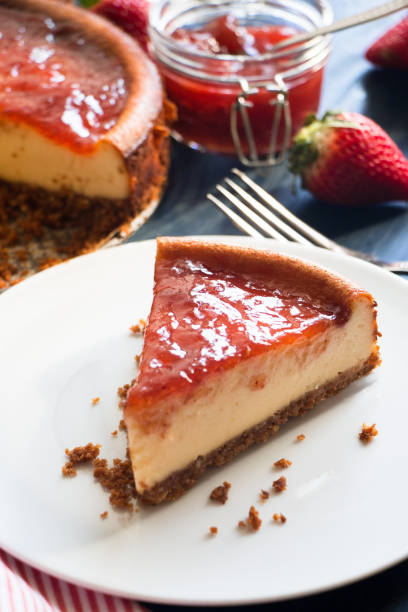 istock Portion of homemade cheesecake 643457638
