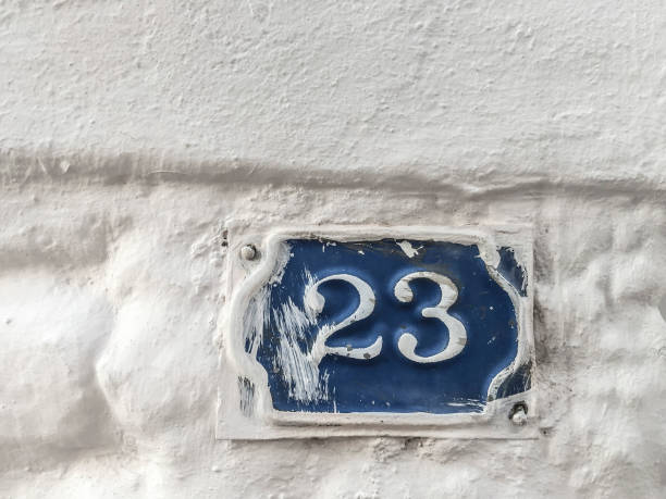 istock twenty three door number on wall of a building 643457706