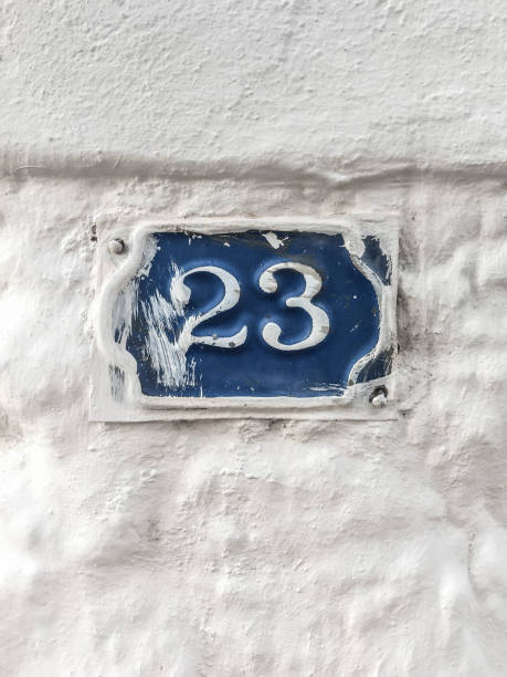 istock twenty three door number on wall of a building 643457726