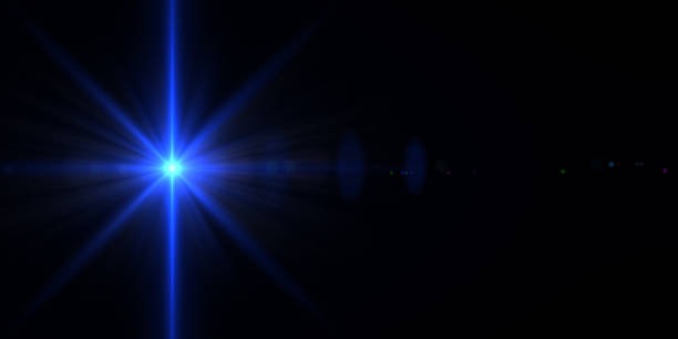 istock Abstract background blue laser futuristic neon lights (super wide resolution) 643457746