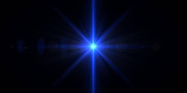 istock Abstract background blue laser futuristic neon lights (super wide resolution) 643457760