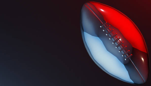 istock American football ball on various material and background, 3d rendering 643460236