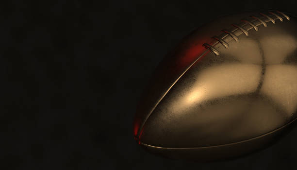 istock American football ball on various material and background, 3d rendering 643460316
