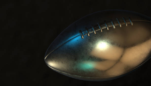 istock American football ball on various material and background, 3d rendering 643460334