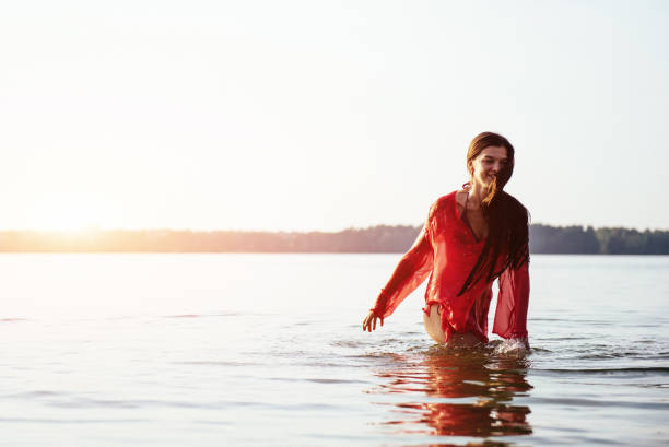 istock cute girl bathes in water 643469340