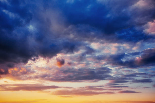 istock Fantastic blue orange sunset. Beauty world. 643477580