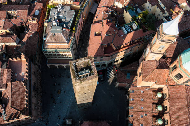 istock Looking down from the Torre degli Asinelli, Bologna, Italy. 643477600