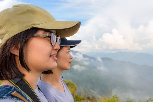 istock Face two young women watching nature 643483676