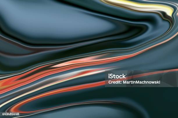 Abstract Multicolor Liquid Background Stock Photo - Download Image Now - Liquid, Metal, Abstract