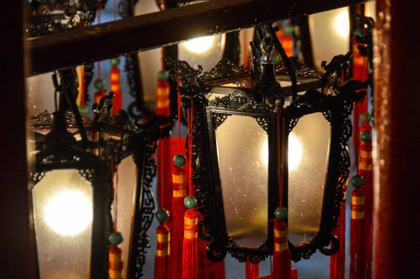 istock Lanterns at the Man Mo Temple in Hong Kong 643487982