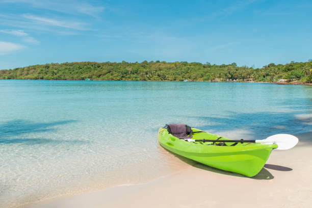istock Green kayaks on beach in Phuket, Thailand. 643492416