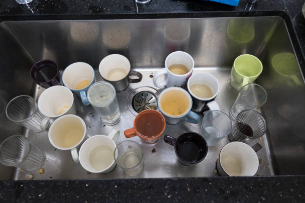 Dirty Kitchen Sink stock photo