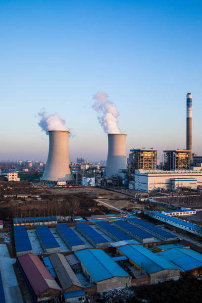 istock Power generates electricity, burning fossil fuel 643508664