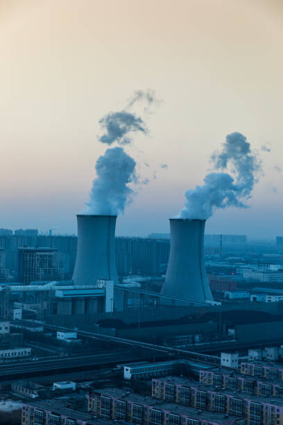 istock Power generates electricity, burning fossil fuel 643508810