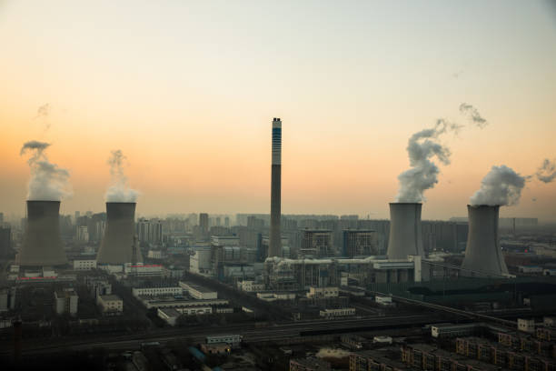 istock Power generates electricity, burning fossil fuel 643508838
