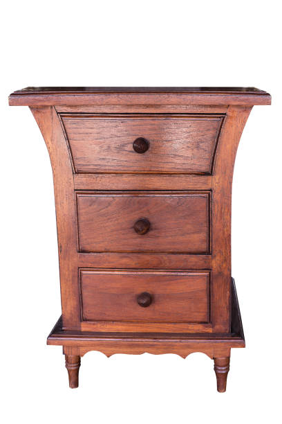 istock Wooden drawers cabinet. 643512194