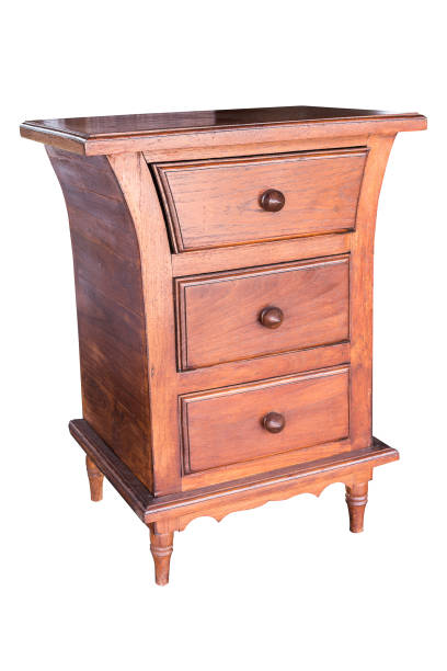 istock Wooden drawers cabinet. 643512204
