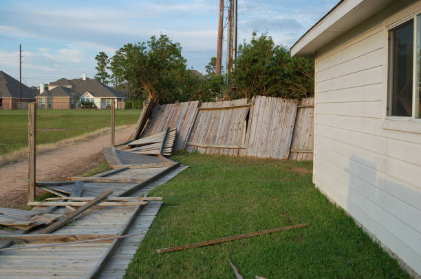 istock Hurricane damaged fence 643516672