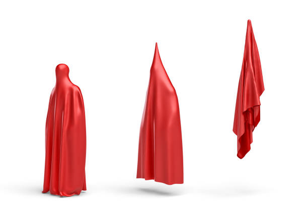 istock 3d rendering of a human silhouette covered by red cloth shown in 3 stages 643516844