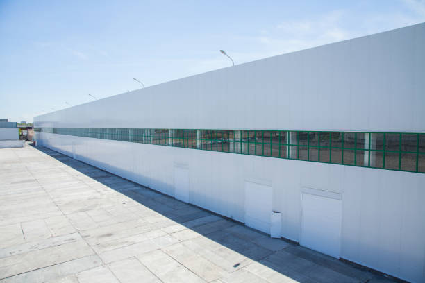 istock facade of an industrial building and warehouse 643517834