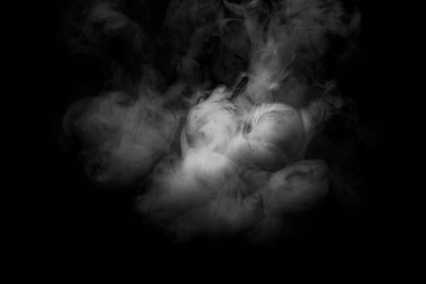 Abstract fog or smoke move on black color background