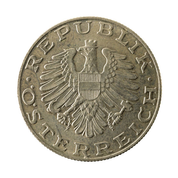 istock 10 austrian schilling coin (1994) isolated on white background 643535344