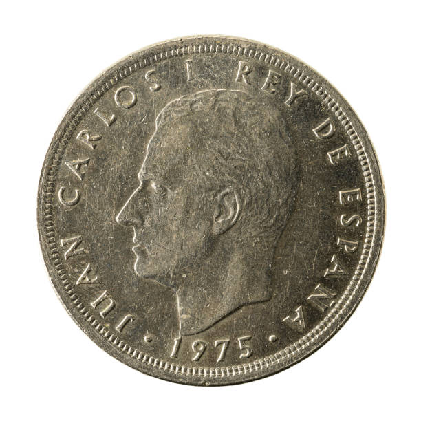 istock 50 spanish peseta coin (1975) reverse isolated on white background 643538030