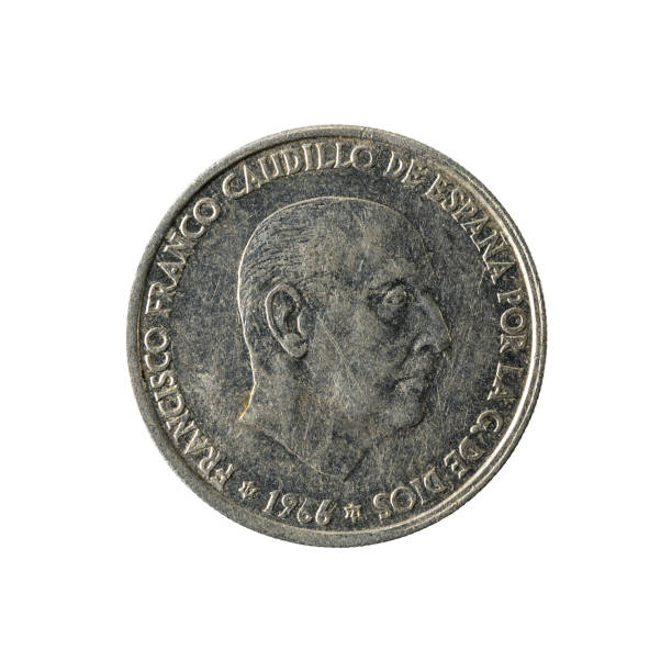istock 50 spanish centimos coin (1966) reverse isolated on white background 643539156