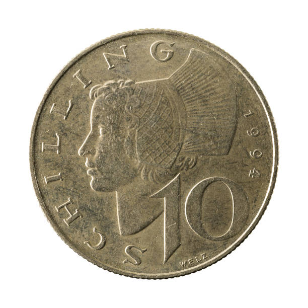 istock 10 austrian schilling coin (1994) isolated on white background 643539300