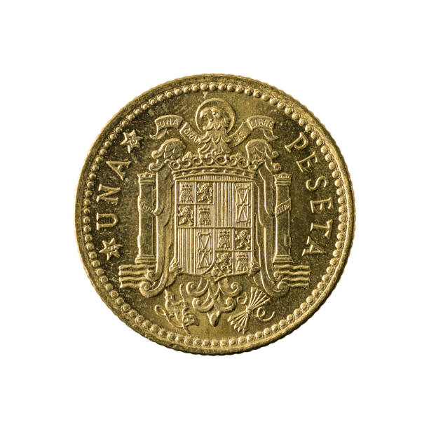 istock 1 spanish peseta coin (1966) obverse isolated on white background 643540566