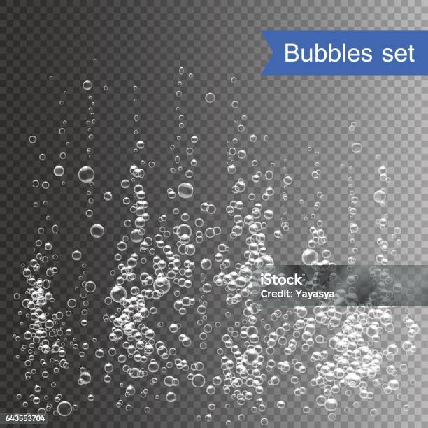 Blasen Unter Wasser Vektorillustration Auf Transparentem Hintergrund Stock Vektor Art und mehr Bilder von Blase - Physikalischer Zustand