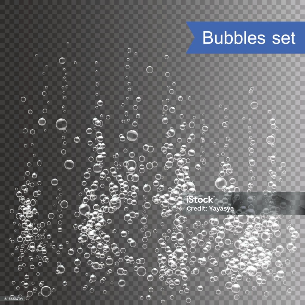 Bubbles under water vector illustration on transparent background Bubble stock vector