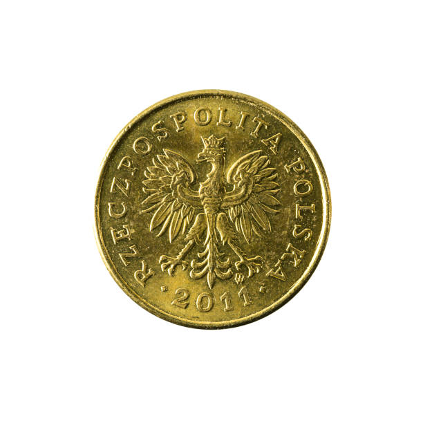 istock 2 polish groszy coin (2011) reverse isolated on white background 643577972