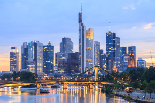 istock view of Frankfurt am Main skyline at dusk 643578578