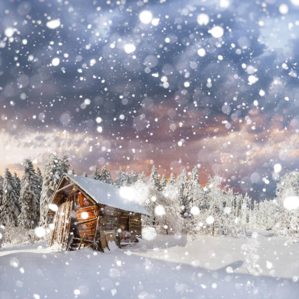istock fantastic winter landscape. background with some soft highlights 643582302