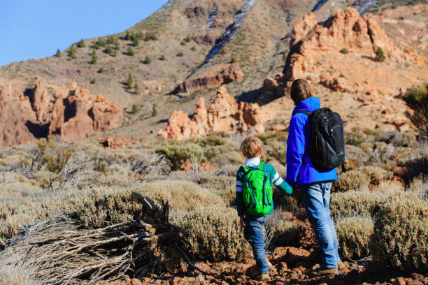 istock father and son hiking in mountains 643583978