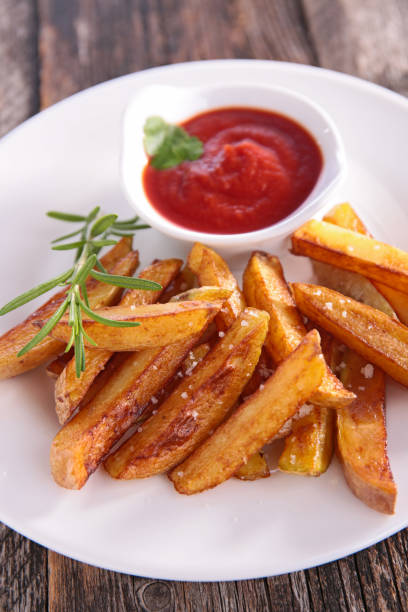 istock french fries with ketchup 643623416