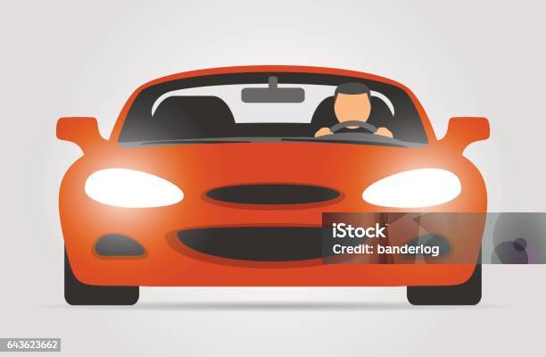 Driver In Car Stock Illustration - Download Image Now - Adult, Automobile Industry, Business Finance and Industry