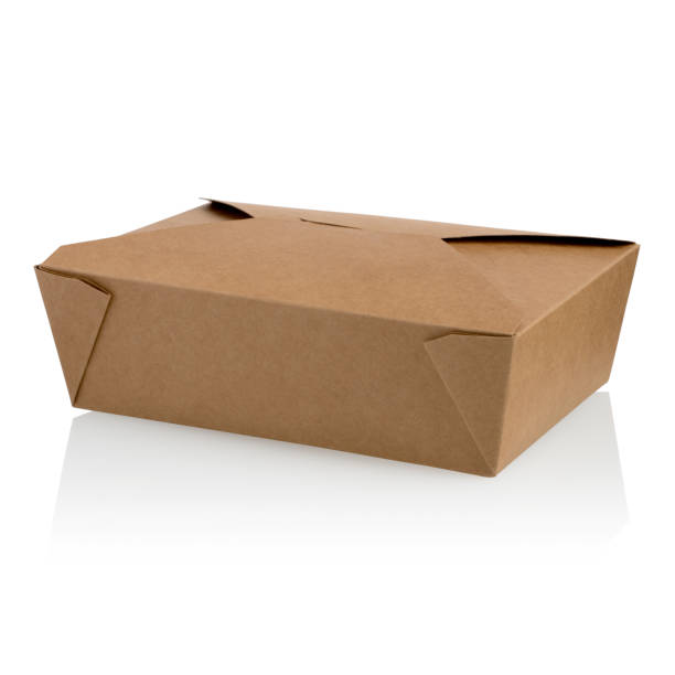 istock Brown Unlabeled Paper Food Box 643624254