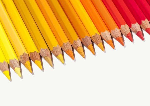 istock Isolated color pencils in line 643624768