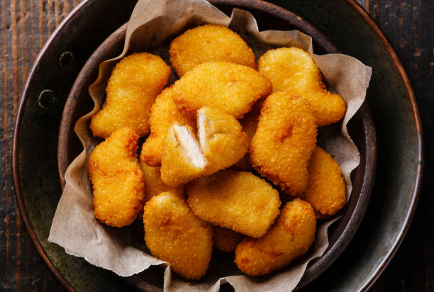 istock Chicken breast nuggets close-up 643640178