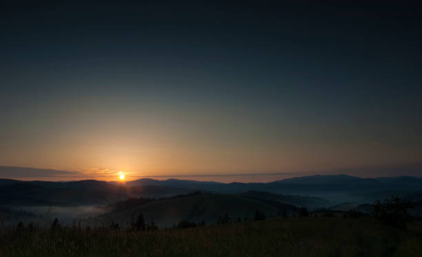 istock Sunrise In Carpathian Mountain (Borzava, Ukraine 2016) 643641288