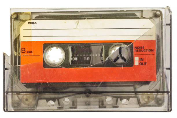 istock Vintage audio compact cassette isolated on white 643651120