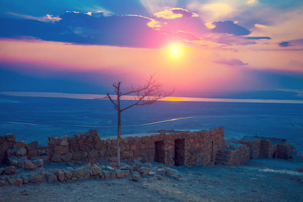 istock Sunrise over Masada fortress 643654112