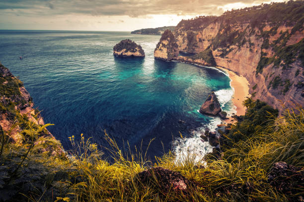 istock Rocky coast of the island 643654600