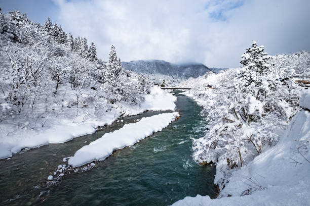 istock Winter Landscape around Shirakawa-go in Japan 643658976