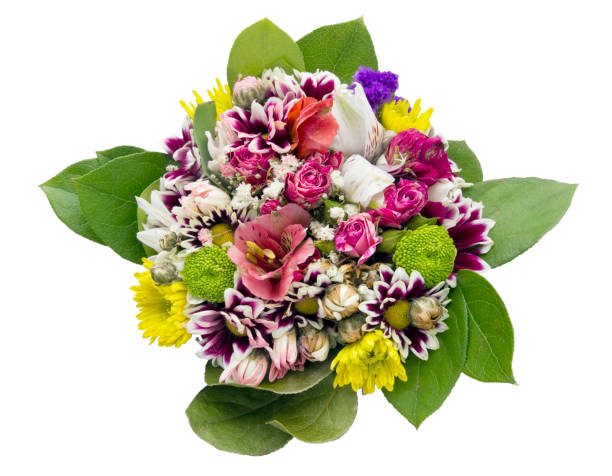 istock The dying fine bouquet - top view. Isolated 643670254