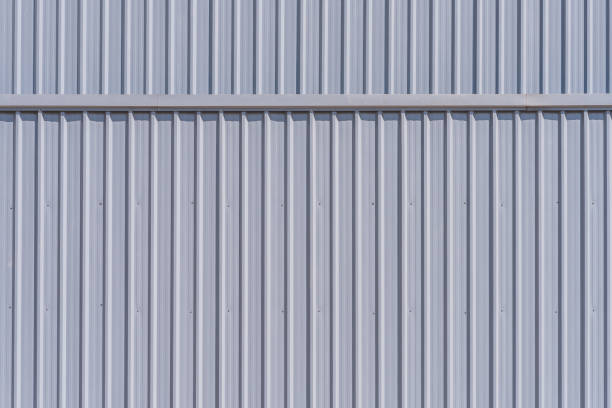 istock Gray metal roof texture 643670550